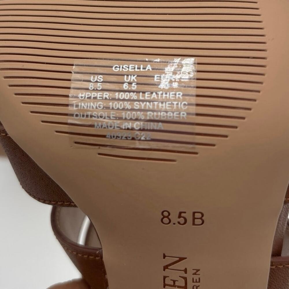 Lauren Ralph Lauren Gisella Burnished Leather Sandal Size 8.5 NEW - Picture 7 of 7